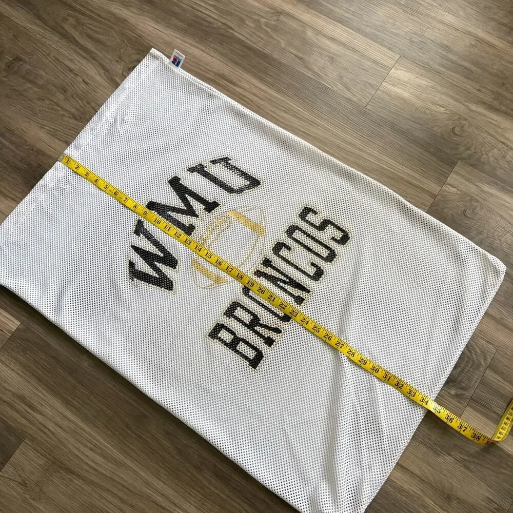 Vintage 1980s Russell Athletic Mesh Football Laundry Bag WMU Broncos Michigan